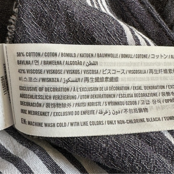 Abercrombie Open Back Lightweight Gray Stripe  Romper Swim Cover Size M NWT - Picture 8 of 8